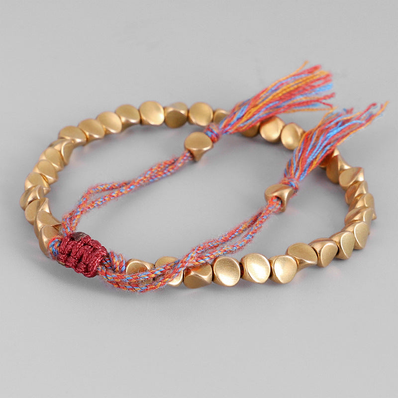 Bracelet en perles de cuivre