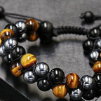 Bracelet en pierres précieuses double épaisseur