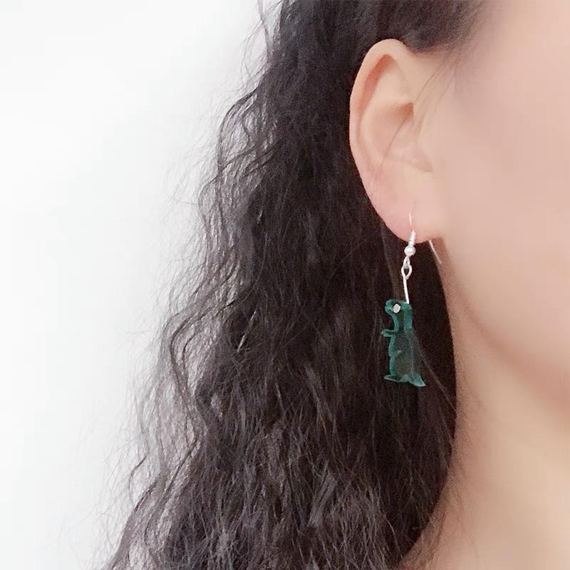 Boucles d'oreilles dinosaure en acrylique