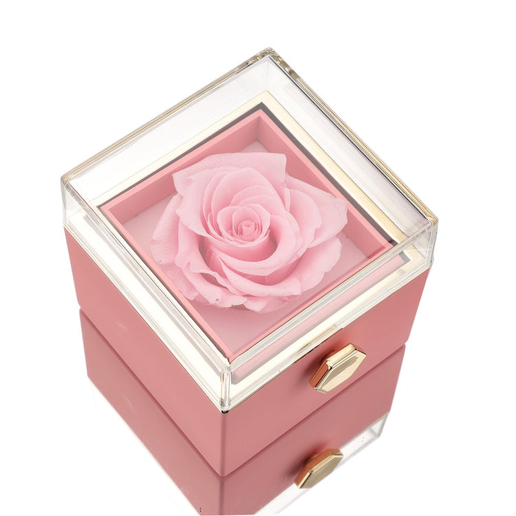 Boîte à bijoux Rose Éternelle avec collier