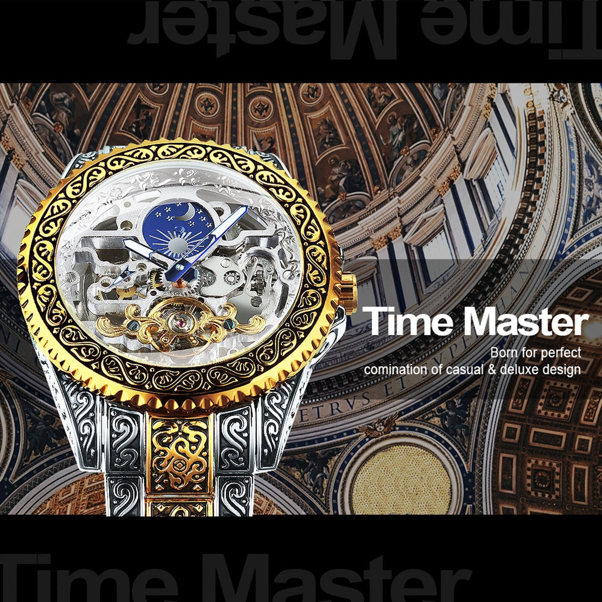 Montre automatique Tourbillon Vintage Moon