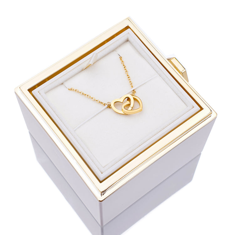 Boîte à bijoux Rose Éternelle avec collier