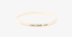 Bracelet jonc gravé Love Laugh Live