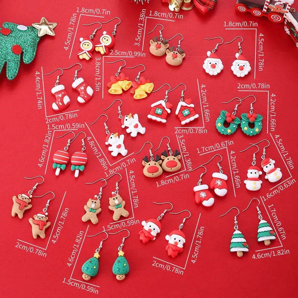 Boucles d'oreilles de Noël créatives