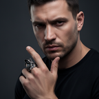 Bague tête de mort Faucheuse