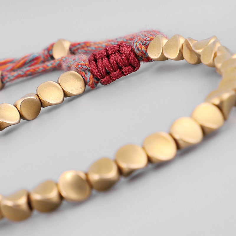 Bracelet en perles de cuivre