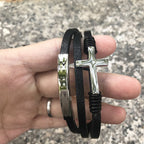 Bracelet croix multicouche