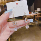 Boucles d'oreilles fleurs en cristal