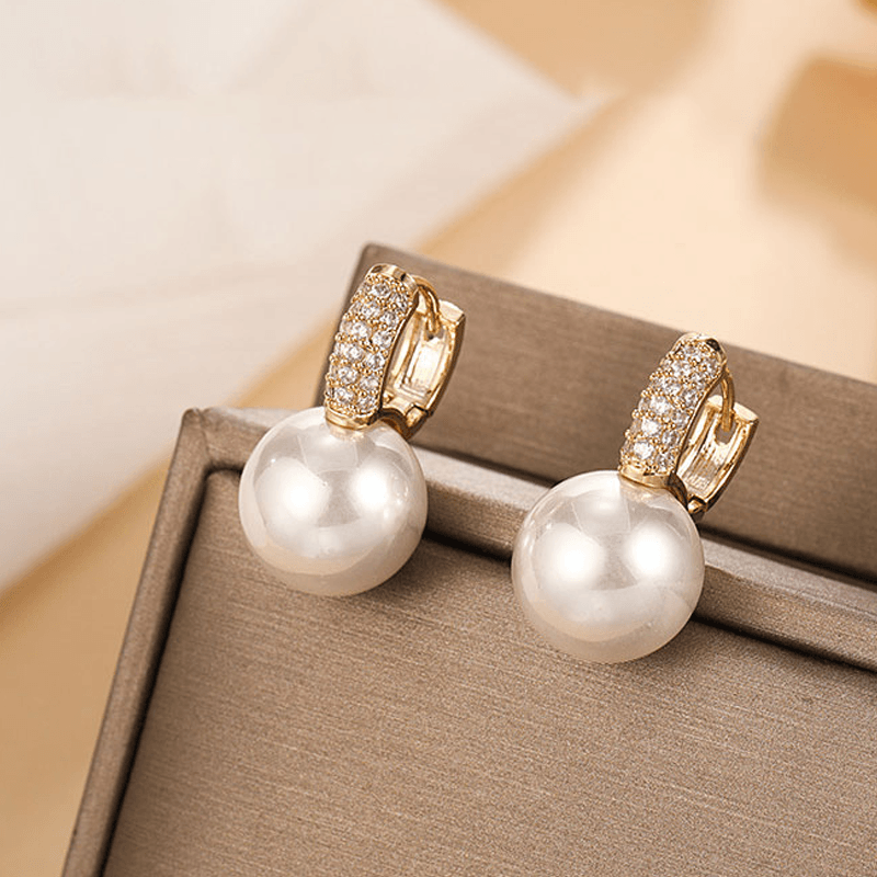 Boucles d'oreilles perles émeraude