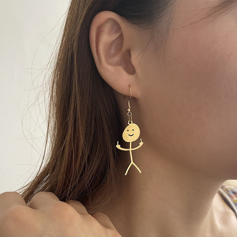Boucles d'oreilles Doodle amusantes