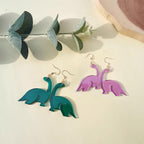 Boucles d'oreilles dinosaure en acrylique