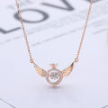 Collier aile d'ange en strass