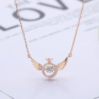 Collier aile d'ange en strass