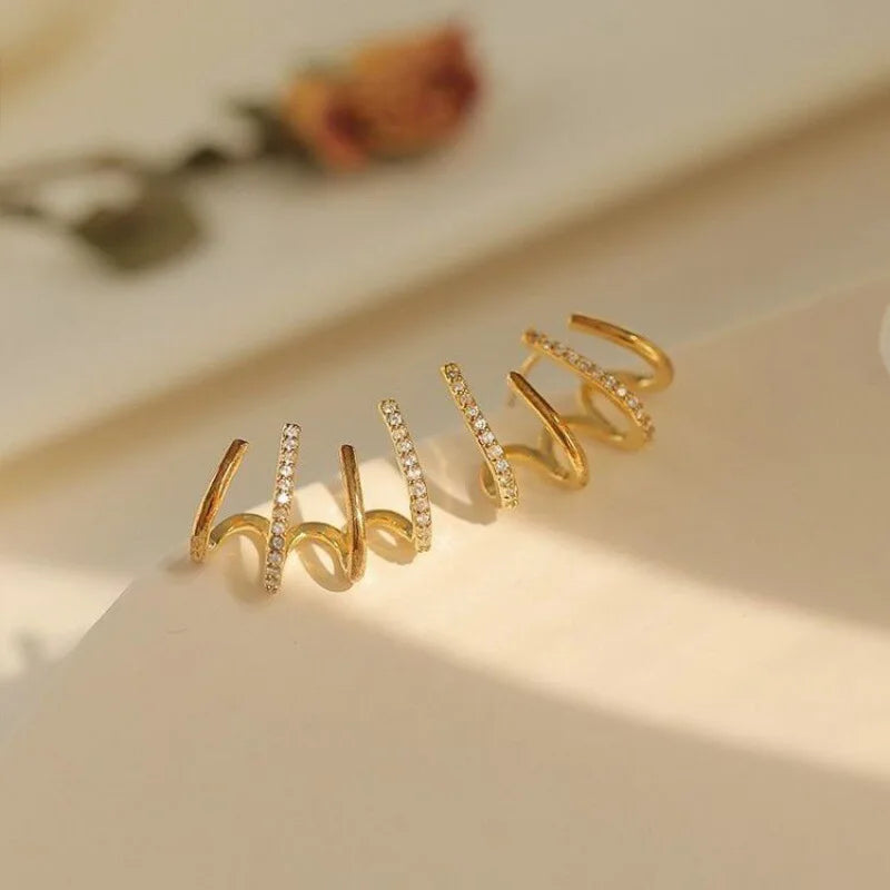 Boucles d'oreilles torsadées pour femme