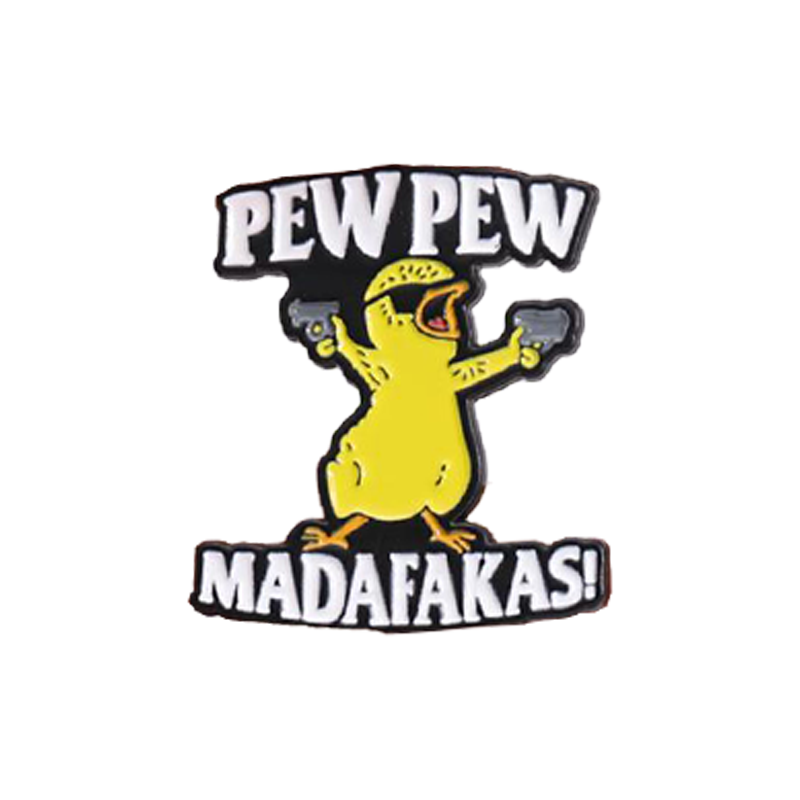 Broche lettre et canard cartoon