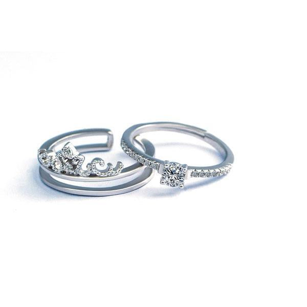 Bague double couronne
