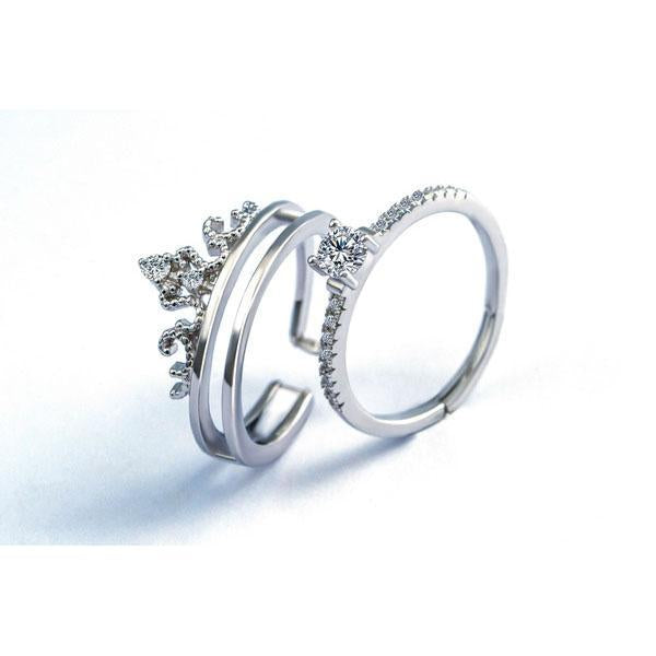 Bague double couronne