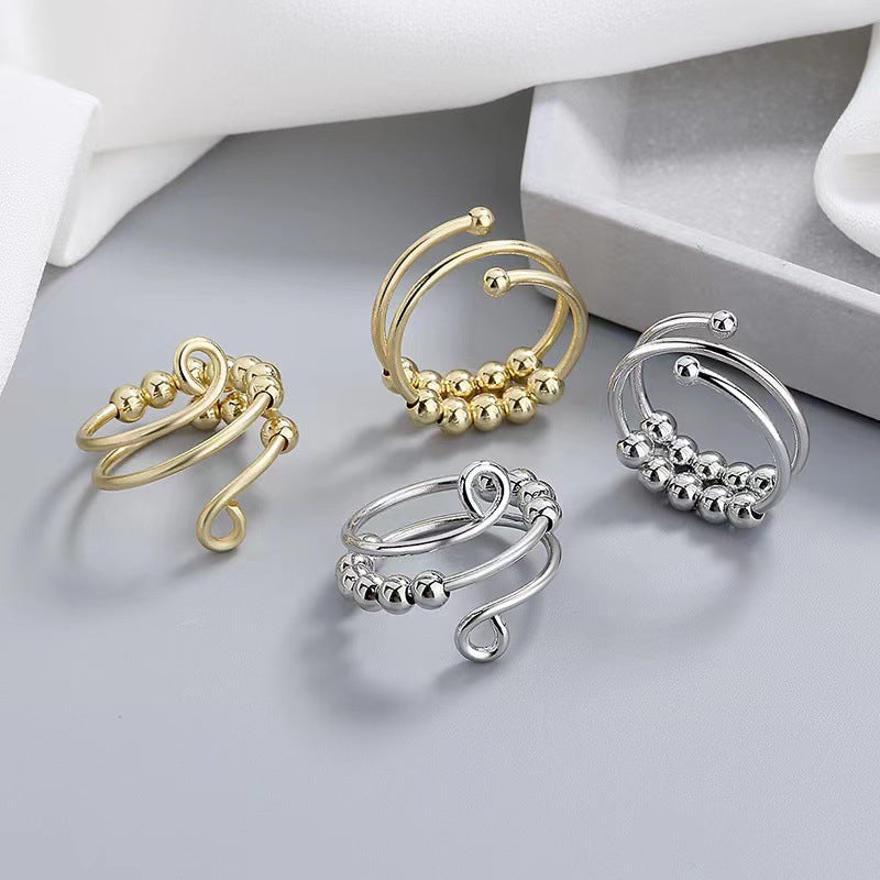 Bague anti-stress à perles circulaires