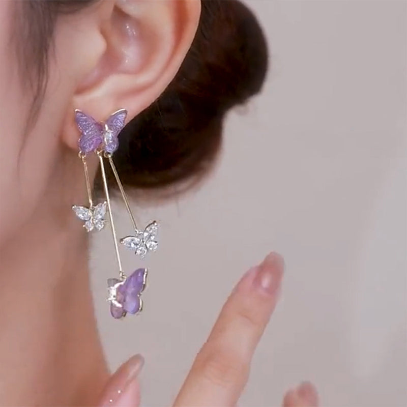 Boucles d'oreilles papillon chics