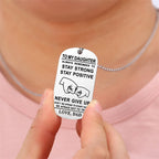 Collier en acier inoxydable avec alphabet anglais