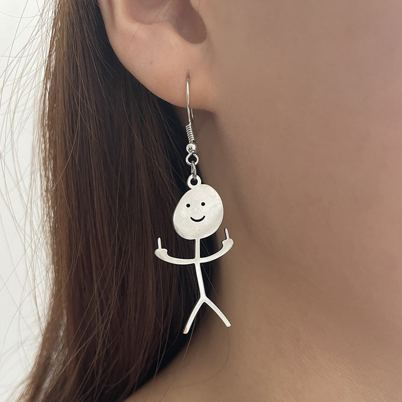 Boucles d'oreilles Doodle amusantes