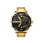 Montre chronographe à quartz en acier inoxydable étanche 10 m