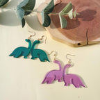 Boucles d'oreilles dinosaure en acrylique