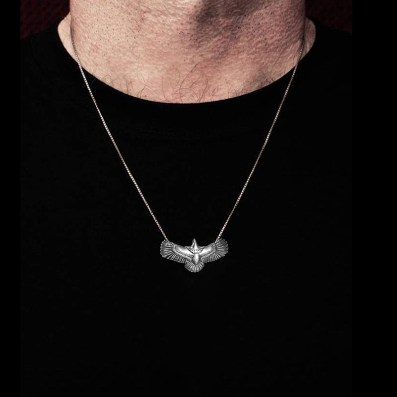 Collier aigle en acier inoxydable