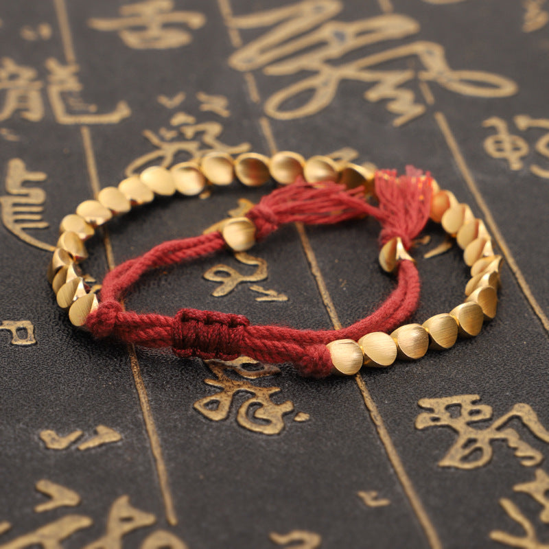 Bracelet en perles de cuivre
