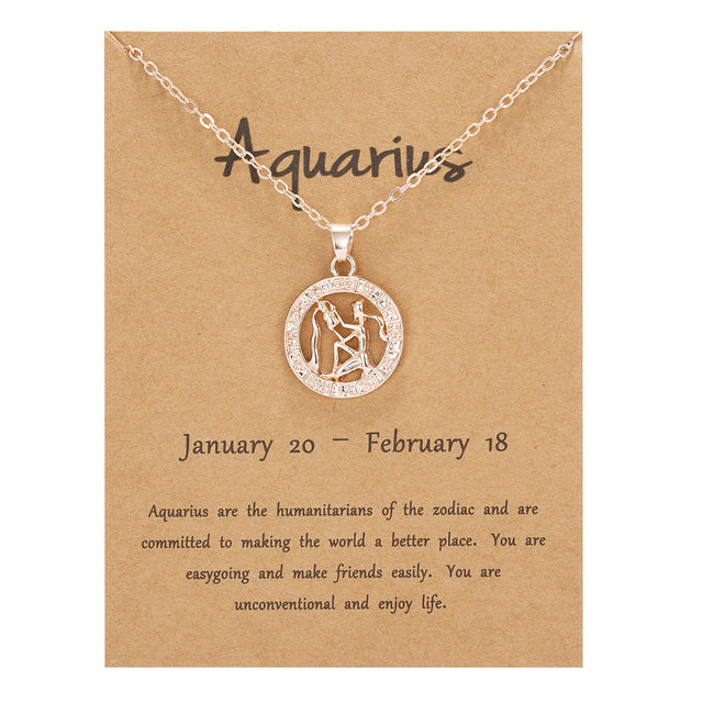 Collier animal du zodiaque en or rose