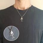 Collier à pendentif griffonné