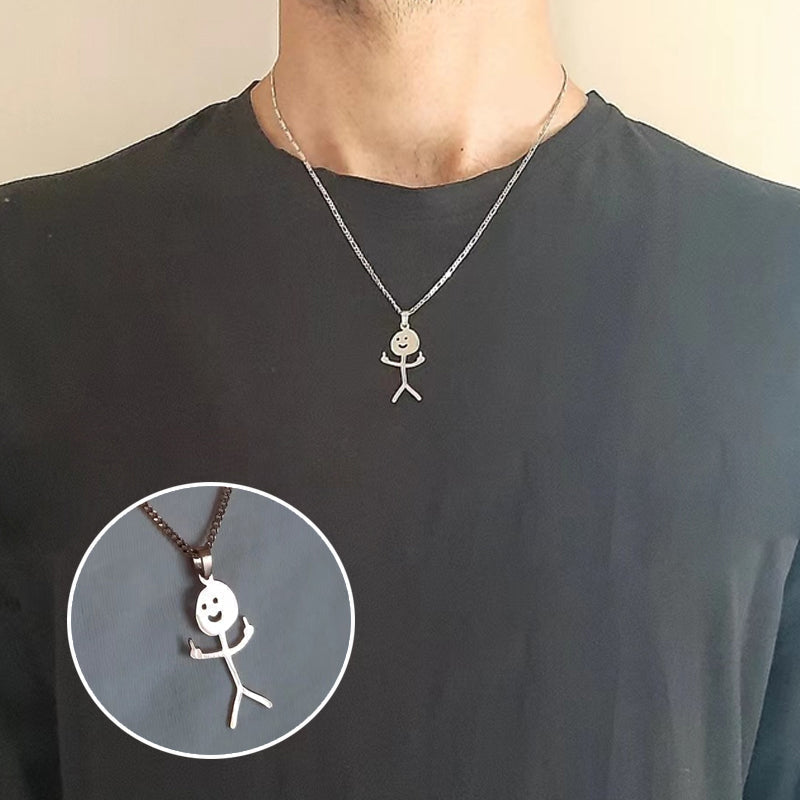 Collier à pendentif griffonné