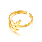 Bague ajustable initiale cursive