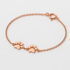 Bracelet personnalisé avec empreinte de patte gravée en acier inoxydable