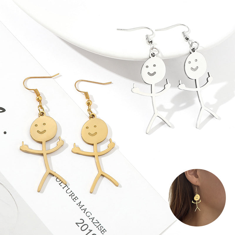 Boucles d'oreilles Doodle amusantes