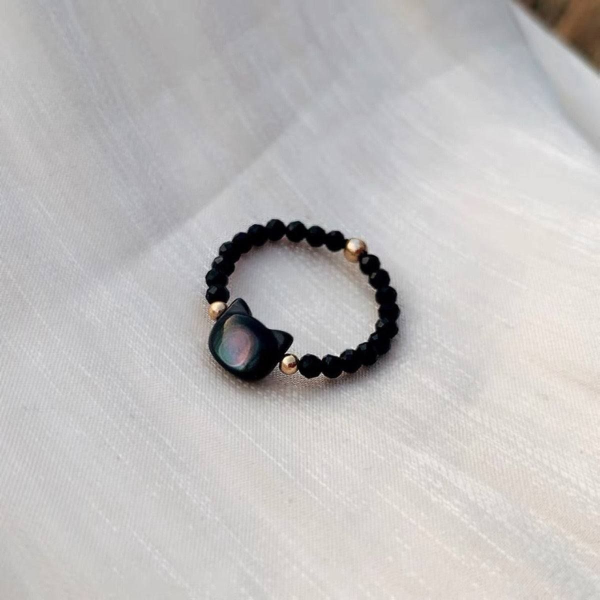 Bague chat porte-bonheur