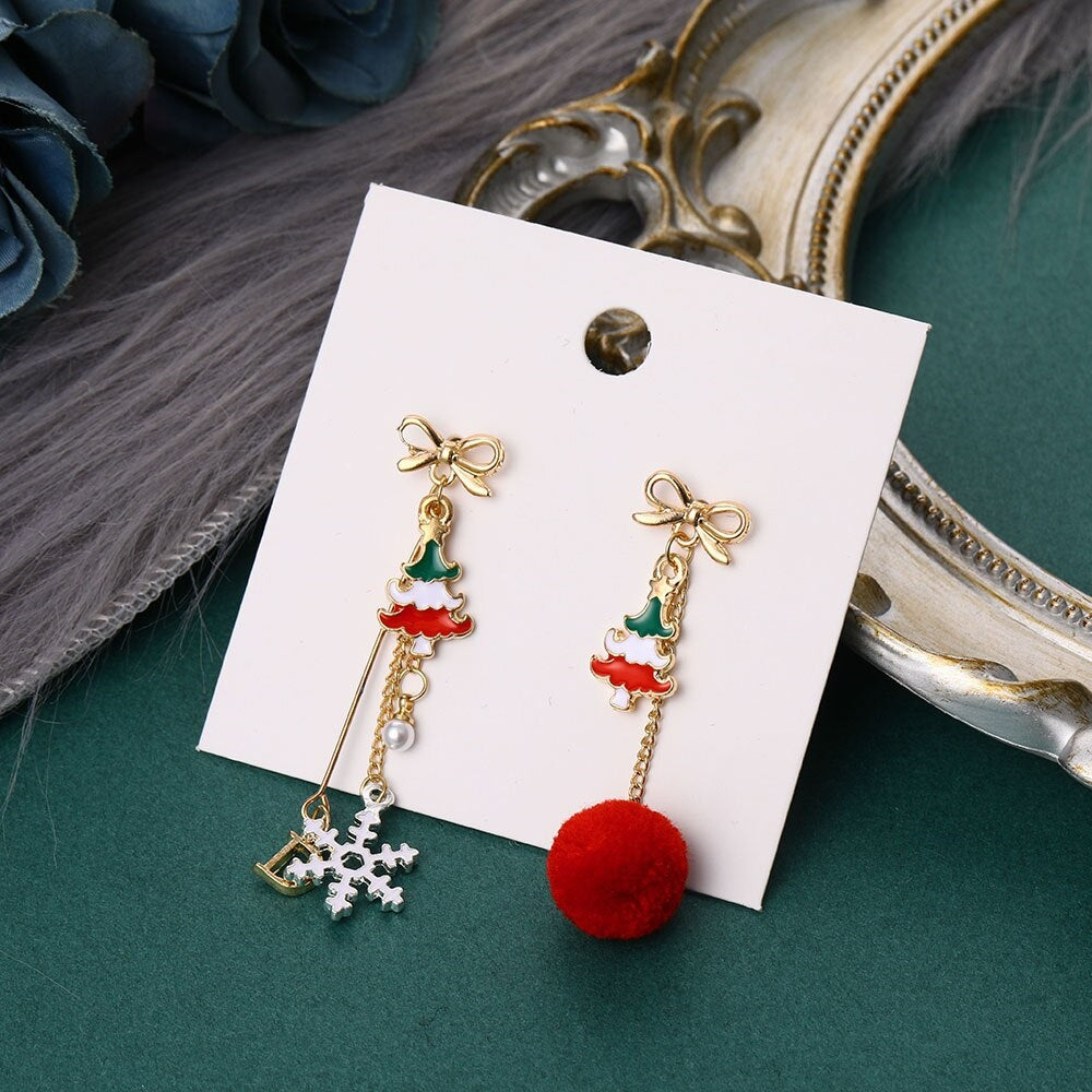 Boucles d'oreilles assistants du Père Noël