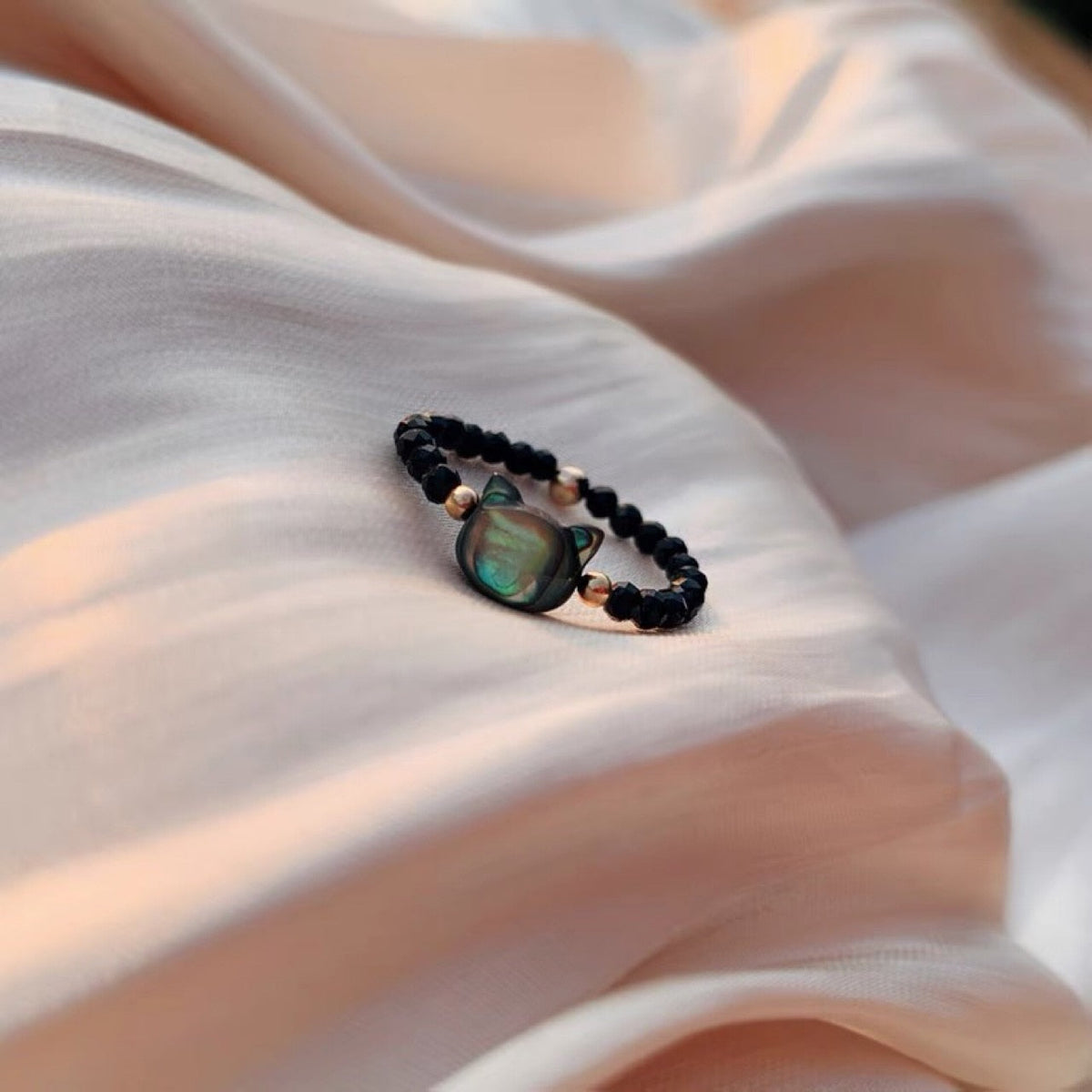 Bague chat porte-bonheur