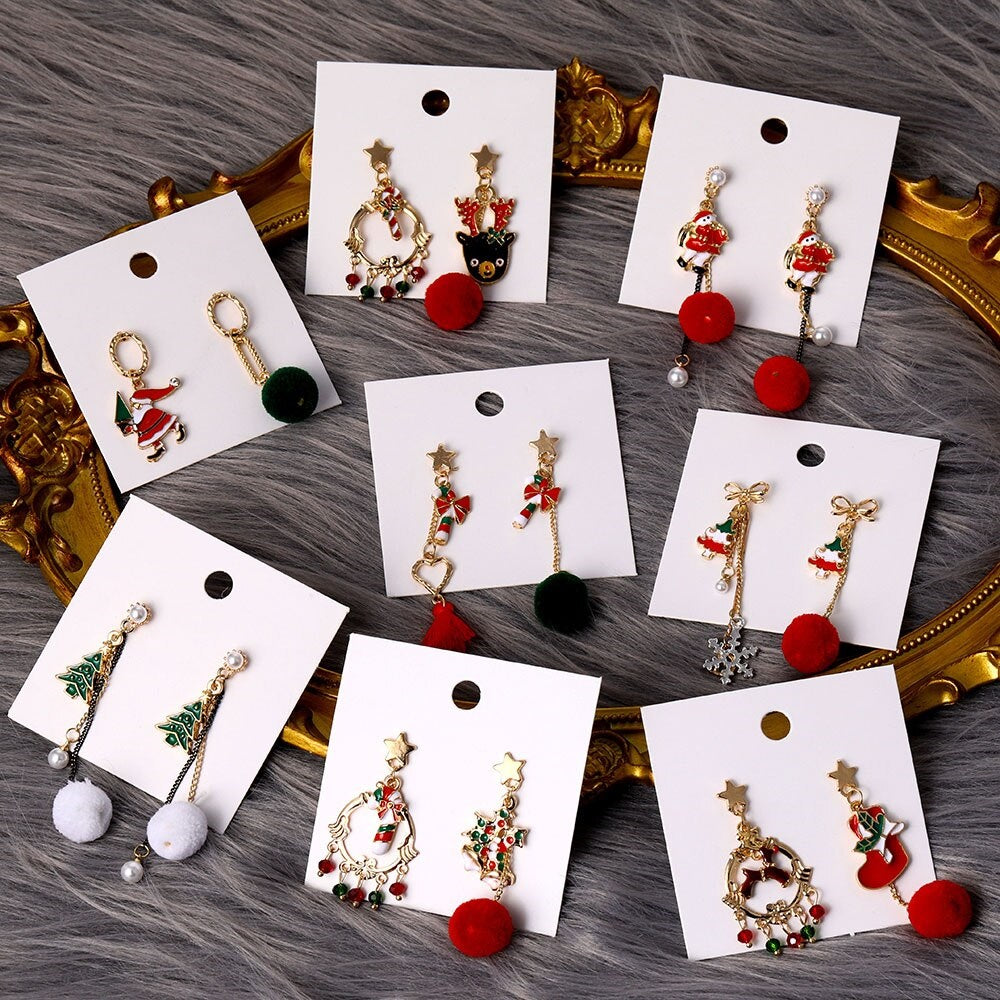 Boucles d'oreilles assistants du Père Noël