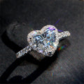 Bague cœur en zircone