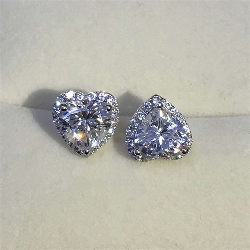 Bague cœur en zircone