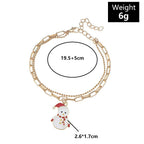 Bracelet à breloques de Noël réglable