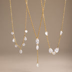 Collier pour femme avec détails en cristal étincelant en acier inoxydable