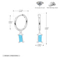 Boucles d'oreilles pendantes avec pendentif zircone