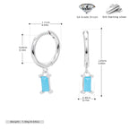 Boucles d'oreilles pendantes avec pendentif zircone