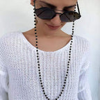 Bijou porte-lunettes en perles de cristal