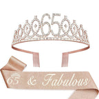 Couronne de princesse en cristal pour femme avec inscription 30 & Fabulous