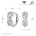 Boucles d'oreilles pendantes pour femme en argent sterling 925 avec zircons