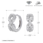 Boucles d'oreilles pendantes pour femme en argent sterling 925 avec zircons