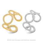 Offener Ring für Damen aus 925 Sterlingsilber